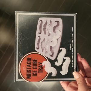 Mustache ice cube tray - never used